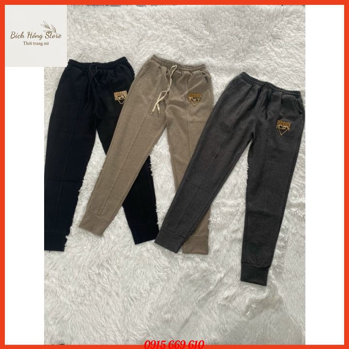[SALE] Quần Jogger Bo Ống Thu Đông Nam Nữ Chất Umi Tăm Dày Đẹp - 91