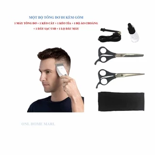Tông đơ điện Xiaomi Enchen Boost bao gồm kéo, bộ áo choàng cắt tóc
