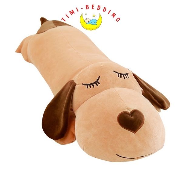 Gấu bông hình con chó ngủ mũi trái tim tim tai dài siêu cute, đáng yêu - Timibedding