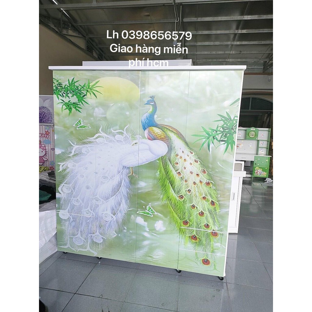 Tủ nhựa đài loan 4 cánh in 3d