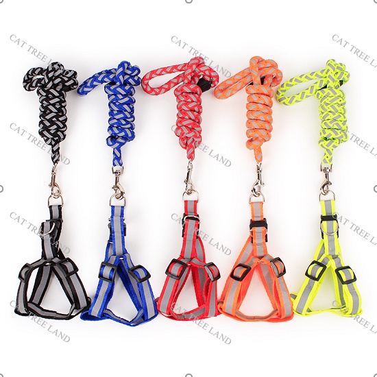 DÂY DẮT CHÓ MÈO KÈM ĐAI YẾM NGỰC, PHẢN QUANG PHÁT SÁNG - VÒNG CỔ MÈO CHÓ - DÂY XÍCH CHO THÚ CƯNG