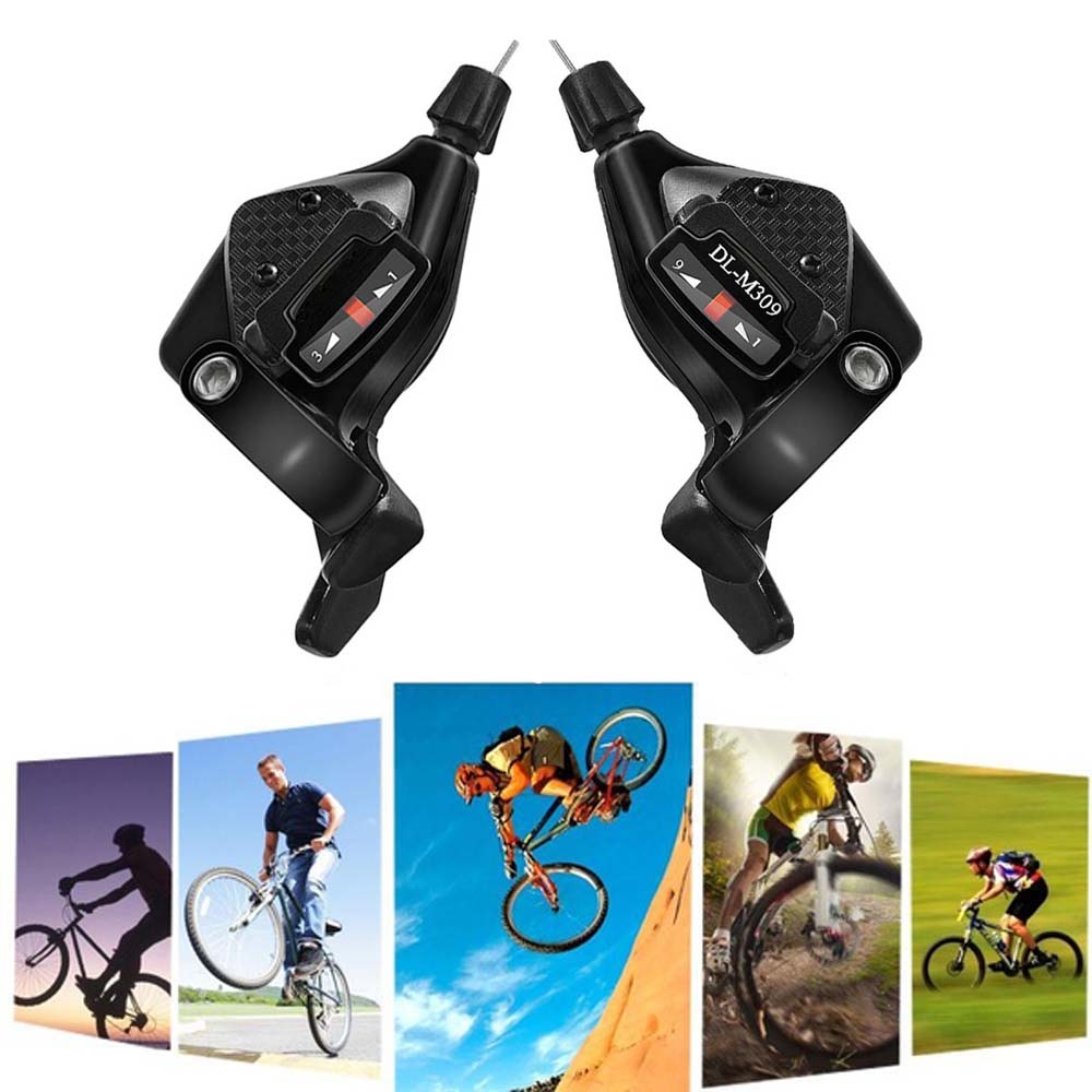 MXBEAUTY Durable Transmission 3*9 Speed Bicycle Parts Bicycle Rear Derailleur Cycling Thumb Shifter Split Dial Mountain Bike Gear Cables 22.2mm Bicycle Accessories/Multicolor