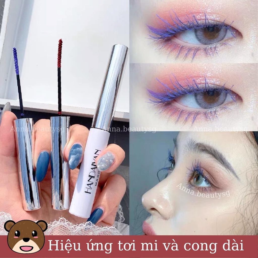 Mascara chuốt mi tơi mi nhiều màu Trắng/Xanh/Hồng/Tím/Đỏ không lem lâu trôi