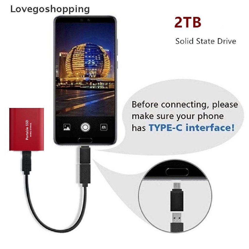 Ổ cứng di động 4TB/2TB/1TBGB Type C USB3.1 SSD