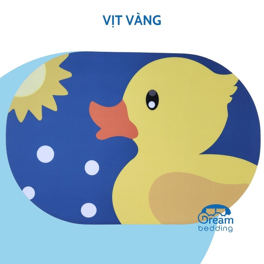 Thảm lau chân phòng tắm Silicon siêu thấm hút nước 40x60 mặt dưới đế cao su chống trơn trượt Dream Bedding