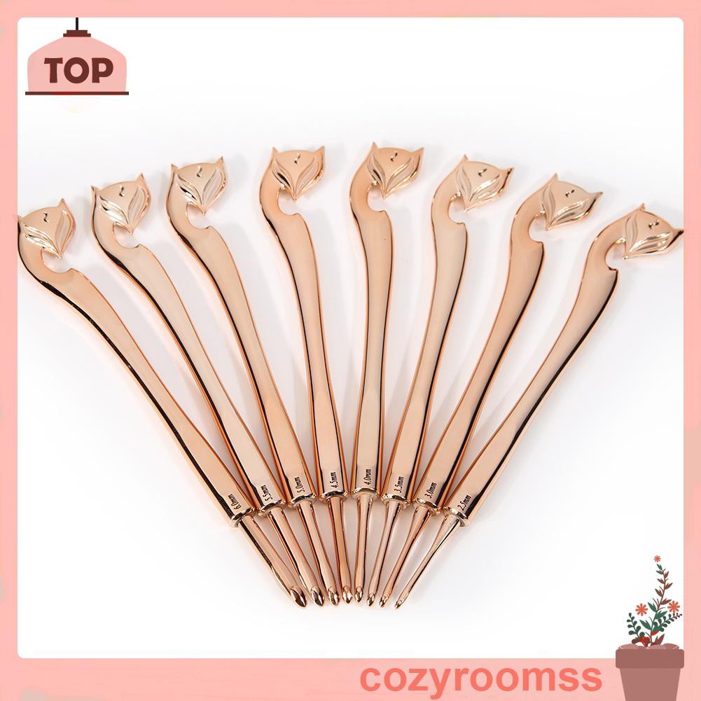 Set 8 Kim Móc Len Hình Cáo Màu Vàng Diy