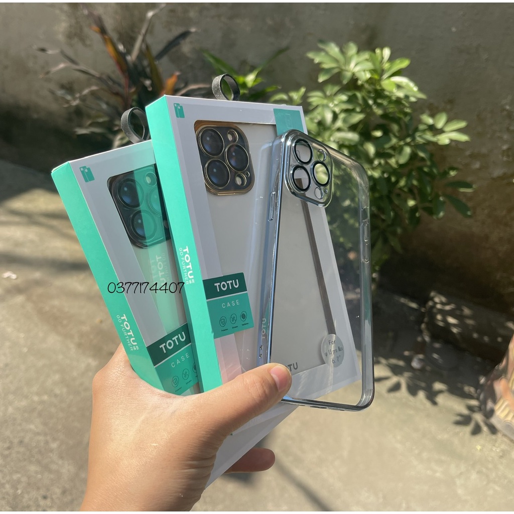Ốp lưng Totu bảo vệ Cụm + Mắt camera iPhone 13 Mini, 13, 13 Pro, 13 Pro Max lưng trong viền màu màu chính hãng