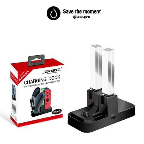 Dock sạc (DOBE) 2 Joy-con và 1 Pro Controller cho Nintendo Switch