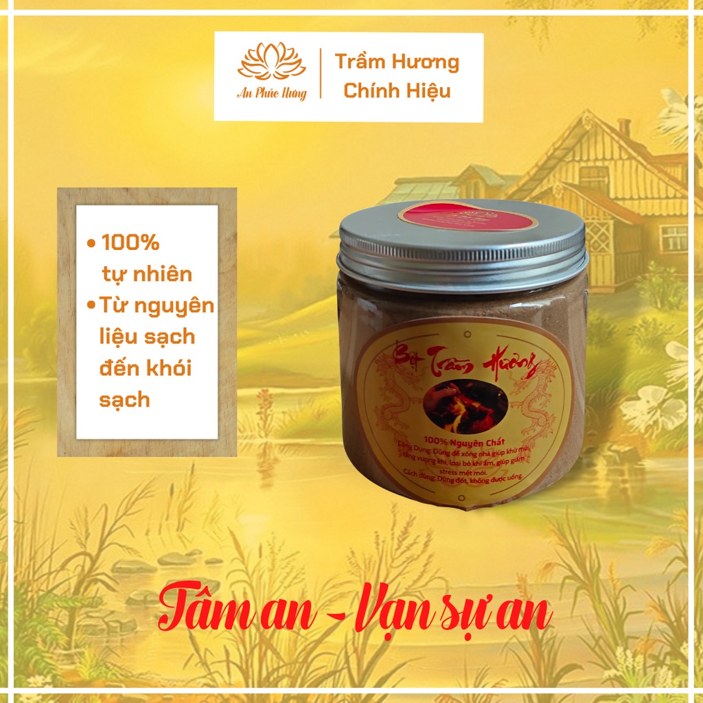 Trầm hương -  Bột trầm hương cao cấp 100% nguyên chất không  tạp chất xả stress mang lại may mắn tài lộc