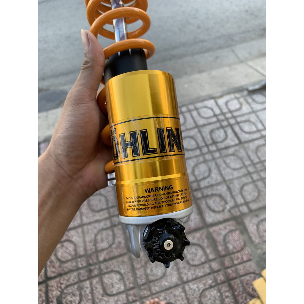 [Hàng Cao Cấp ] Phuộc giảm sốc Vairo Ohlins Có Bình Dầu Ngược Màu Vàng bảo hành 1th cho vairo click vision luvias