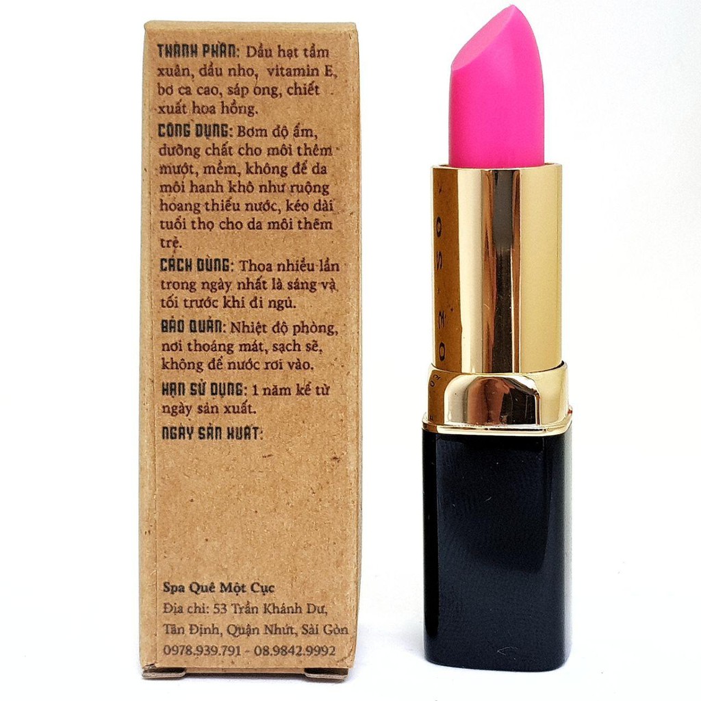 Son dưỡng có màu, dưỡng môi căng mướt, mềm mịn, sáng và nhẹ môi QUÊ MỘT CỤC 5G (HANDMADE) | BigBuy360 - bigbuy360.vn