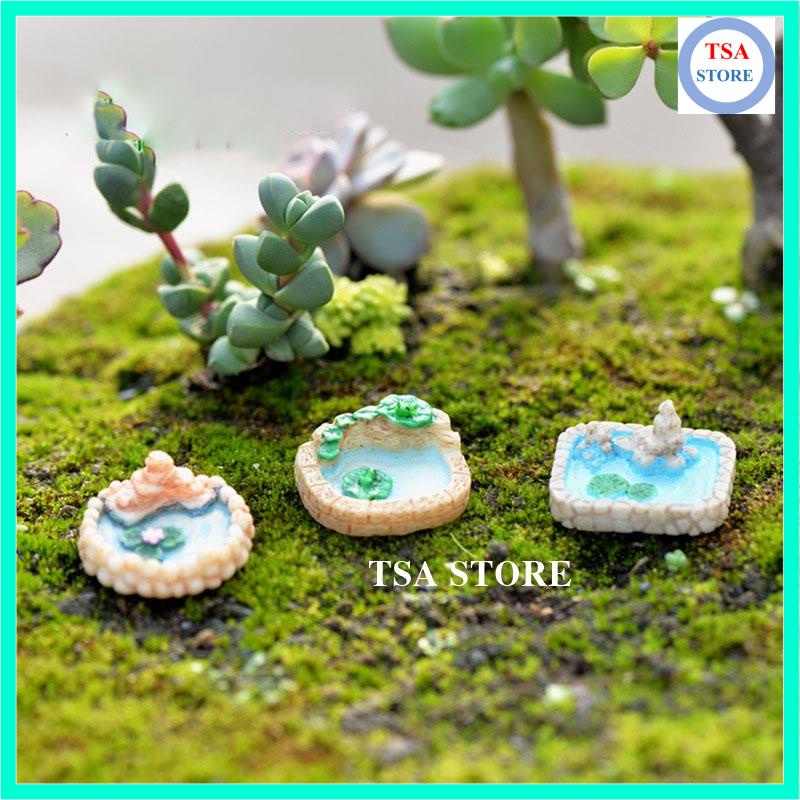 Phụ kiện tiểu cảnh terrarium Hồ sen mini trang trí tiểu cảnh/chậucây/hồcá/bonsai/hònnonbộ/senđá/xươngrồng