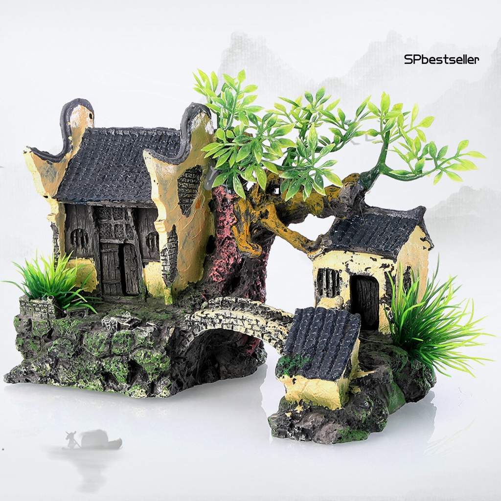 Mô Hình Hòn Non Bộ Bằng Nhựa Dùng Trang Trí Bể Cá