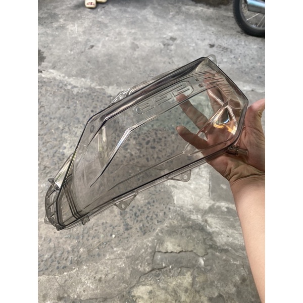 Ốp Pô E (Bầu Gió) đen khói &amp; trắng trong gắn AB/Vario