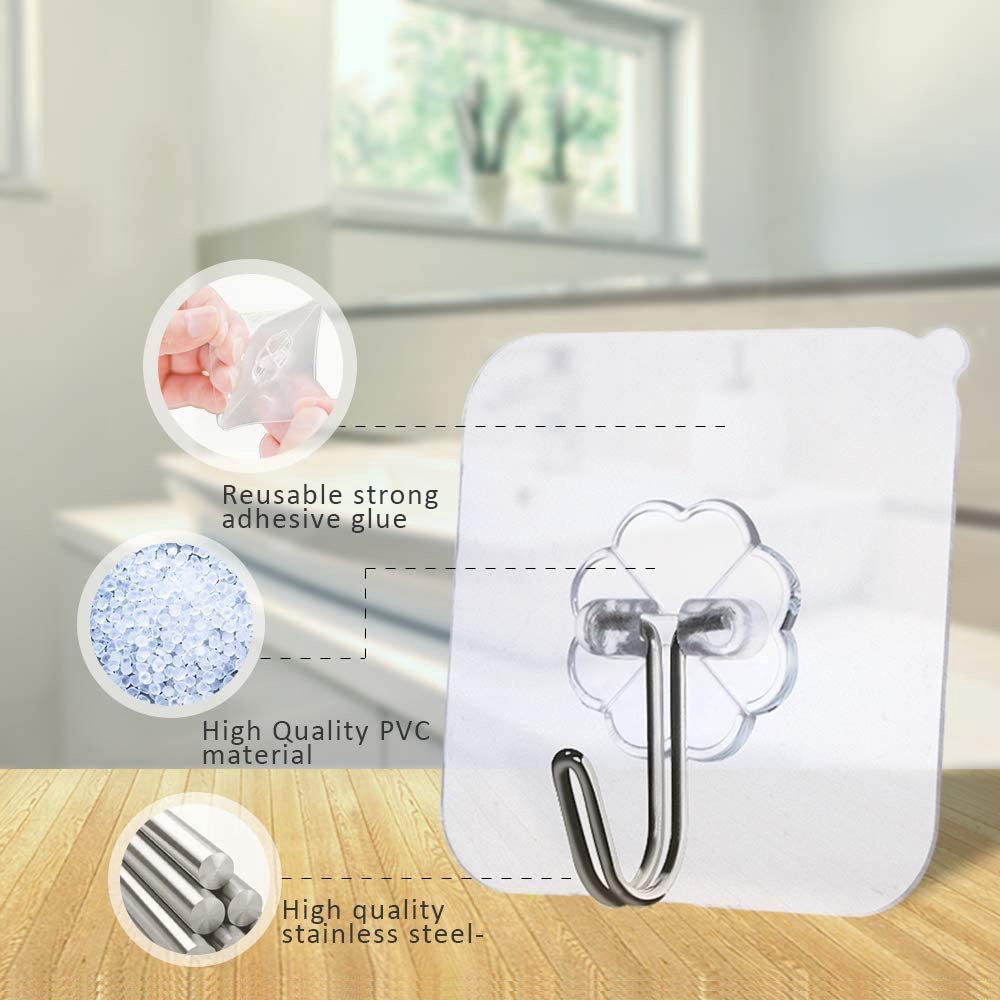 Móc Treo Đồ Dán Tường Không Cần Đóng Đinh Đơn Giản Tiết Kiệm Không Gian