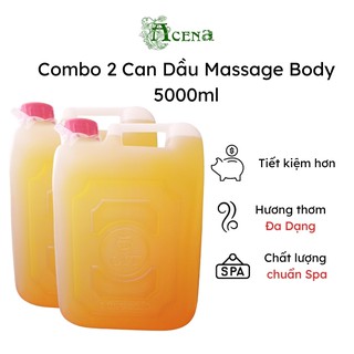 Combo 2 Can Dầu Massage Body Chuẩn Spa ACENA 5000ml