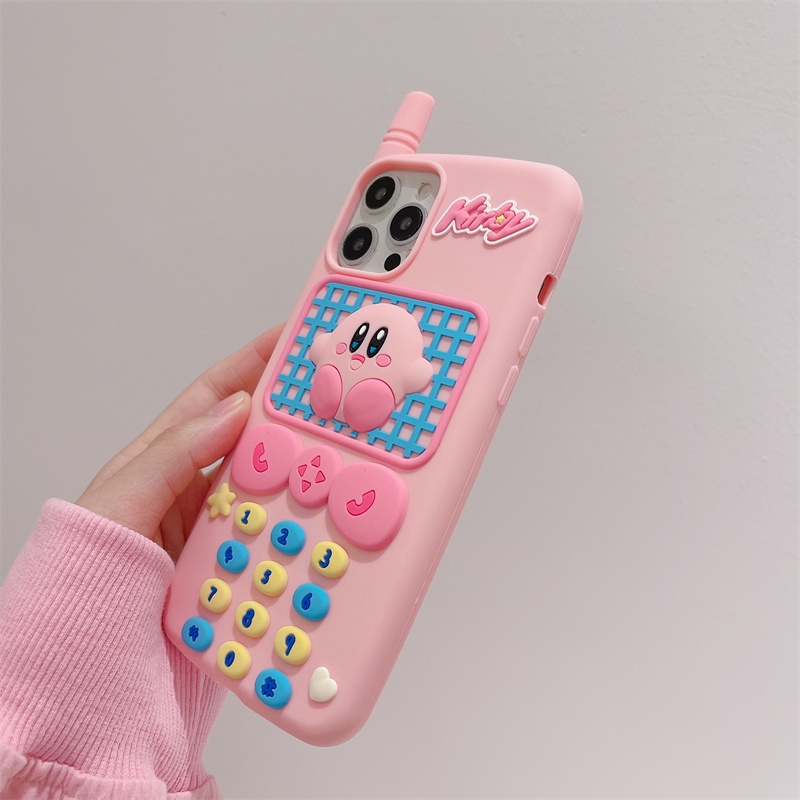 Ốp Điện Thoại Silicone Mềm Họa Tiết Hoạt Hình Kirby PHS Cho Iphone 14 13 12 11 Pro MAX X XS MAX XR 7 8 6 6S Plus