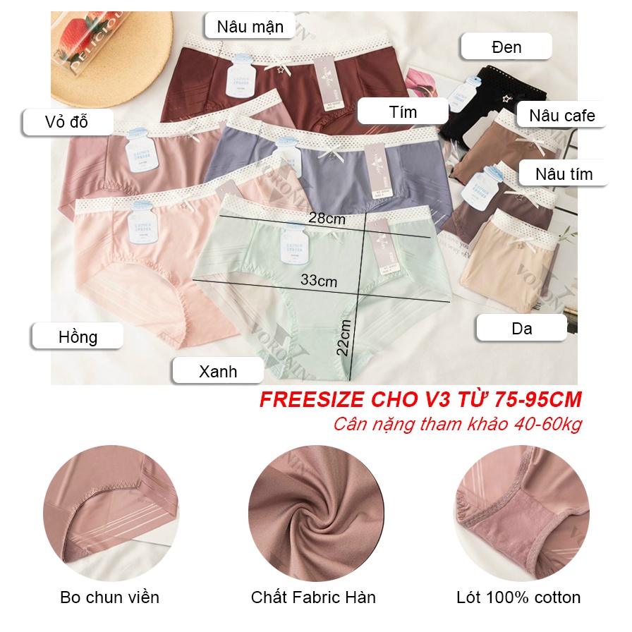 Quần lót nữ chống lộ viền chất Fabric Hàn màu pastel cao cấp Havana FLQ139