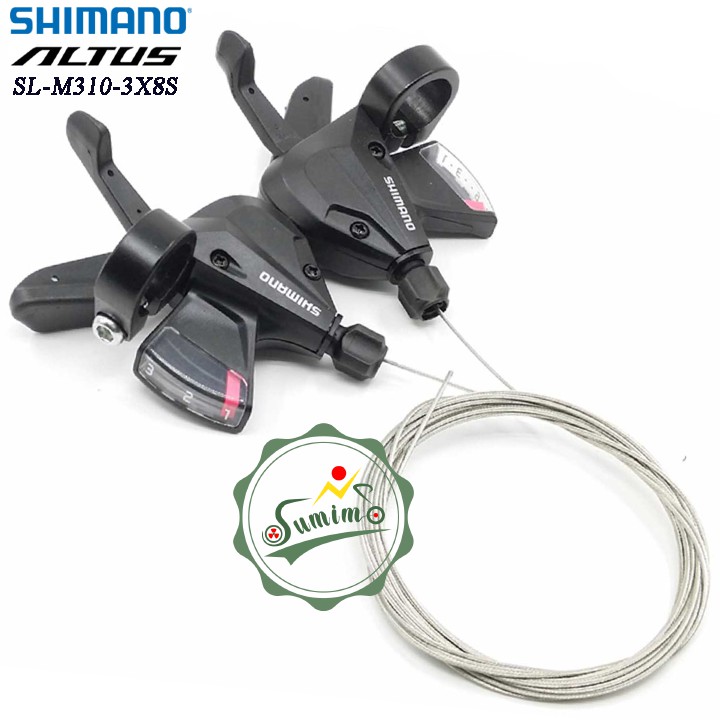 Tay đề xe đạp - Tay bấm xã Shimano Altus SL-M310 3x8 Speed - Chính hãng