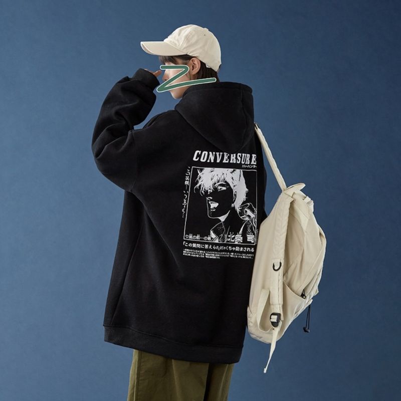 Áo Hoodie Hoạt Hình Mẫu Mới Hot Trends, Áo Hoodie Convert Tay Bồng Form Thụng Mũ 2 Lớp Dày Dặn, Phong Cách Trẻ Trung