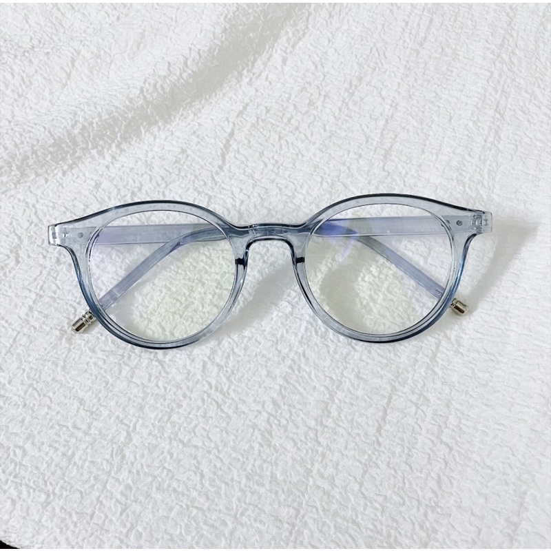 Gọng kính bầu tròn nhựa dẻo Jolie Eyewear JL-70 chống ánh sáng xanh, UV400, Lắp mắt theo yêu cầu