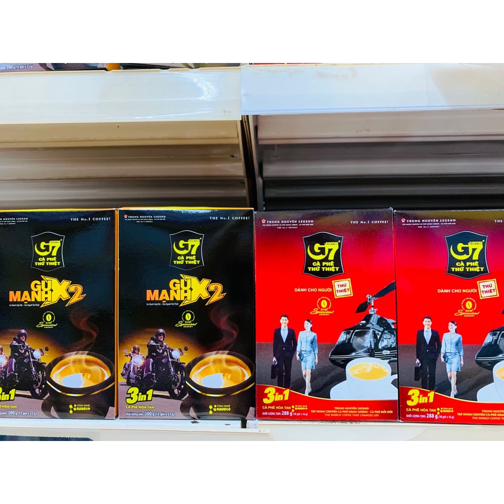 Cà phê G7 hòa tan 3in1 các loại