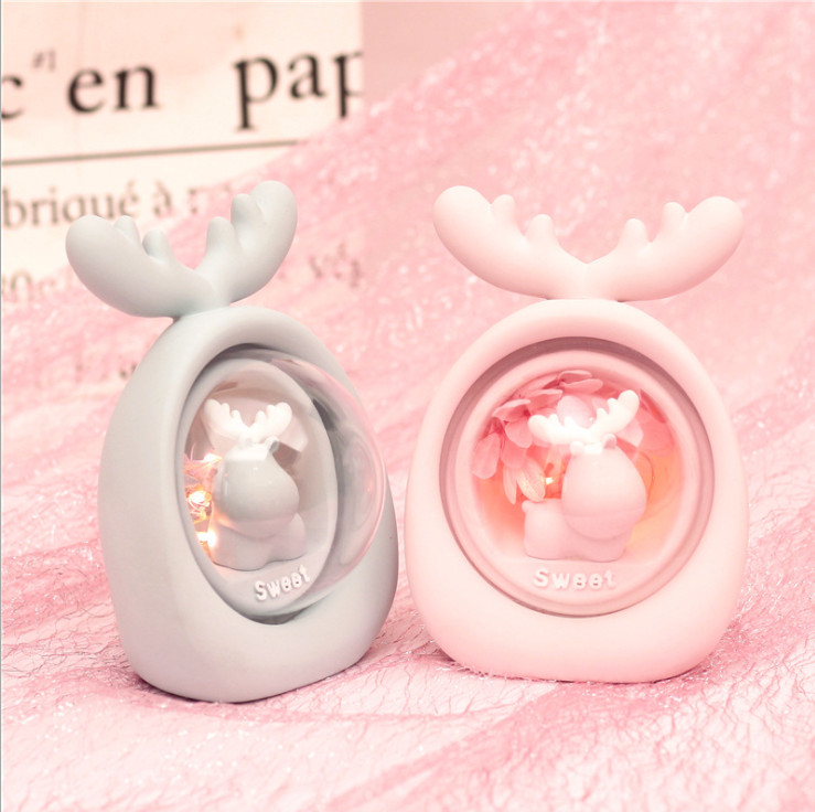 Đèn Ngủ Hình Hươu Nai Sáng Tạo Trang Trí Phòng Ngủ Bàn Làm Việc sang trọng đẹp mẹ sóc