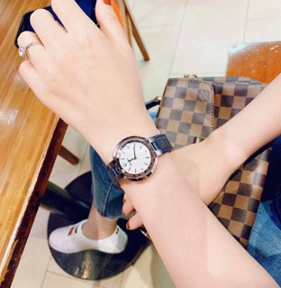 Đồng hồ nữ Bulova 96P196 - kính Sapphire - Quartz (pin) - dây da - size 35mm