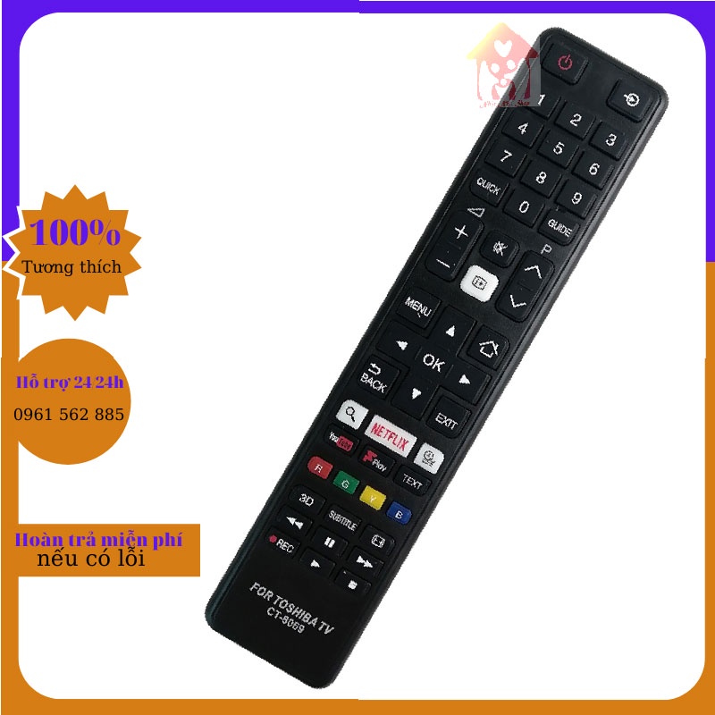 Điều khiển tivi Toshiba CT 8069 remote tivi Toshiba