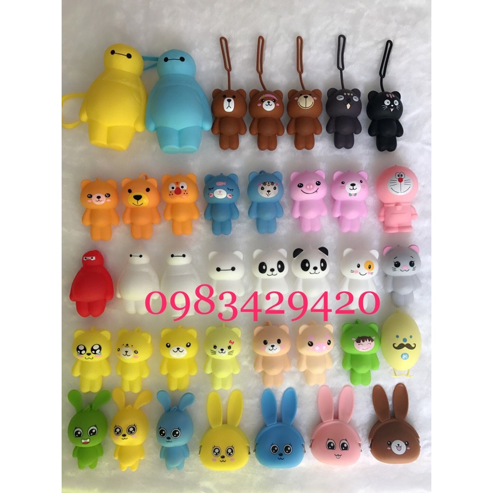 🌷 Combo 3 móc khóa silicon siêu cute