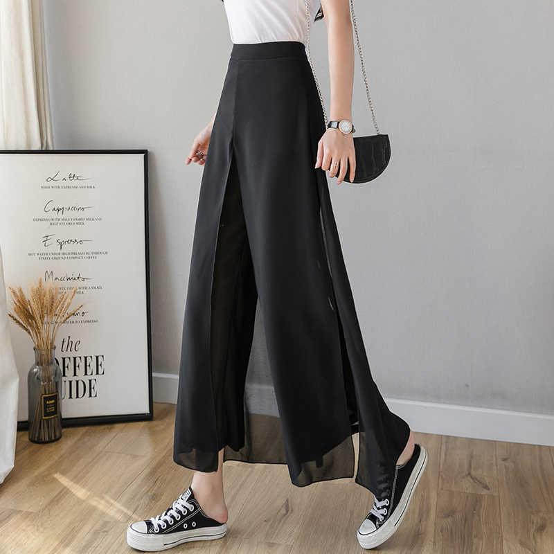 Real shot spot summer new ladies trousers, chiffon trousers, wide-leg pants, nine-point pants | WebRaoVat - webraovat.net.vn