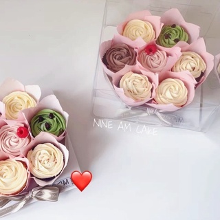 50 Cup giấy đựng bánh cupcake hồng pastel