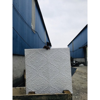 Sale xốp dán tường 3d hoa văn tân cổ điển 7 trắng giá gốc