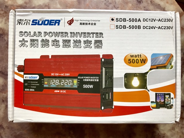 (sẵn 500w) Máy kích điện inverter sin chuẩn 500w12v