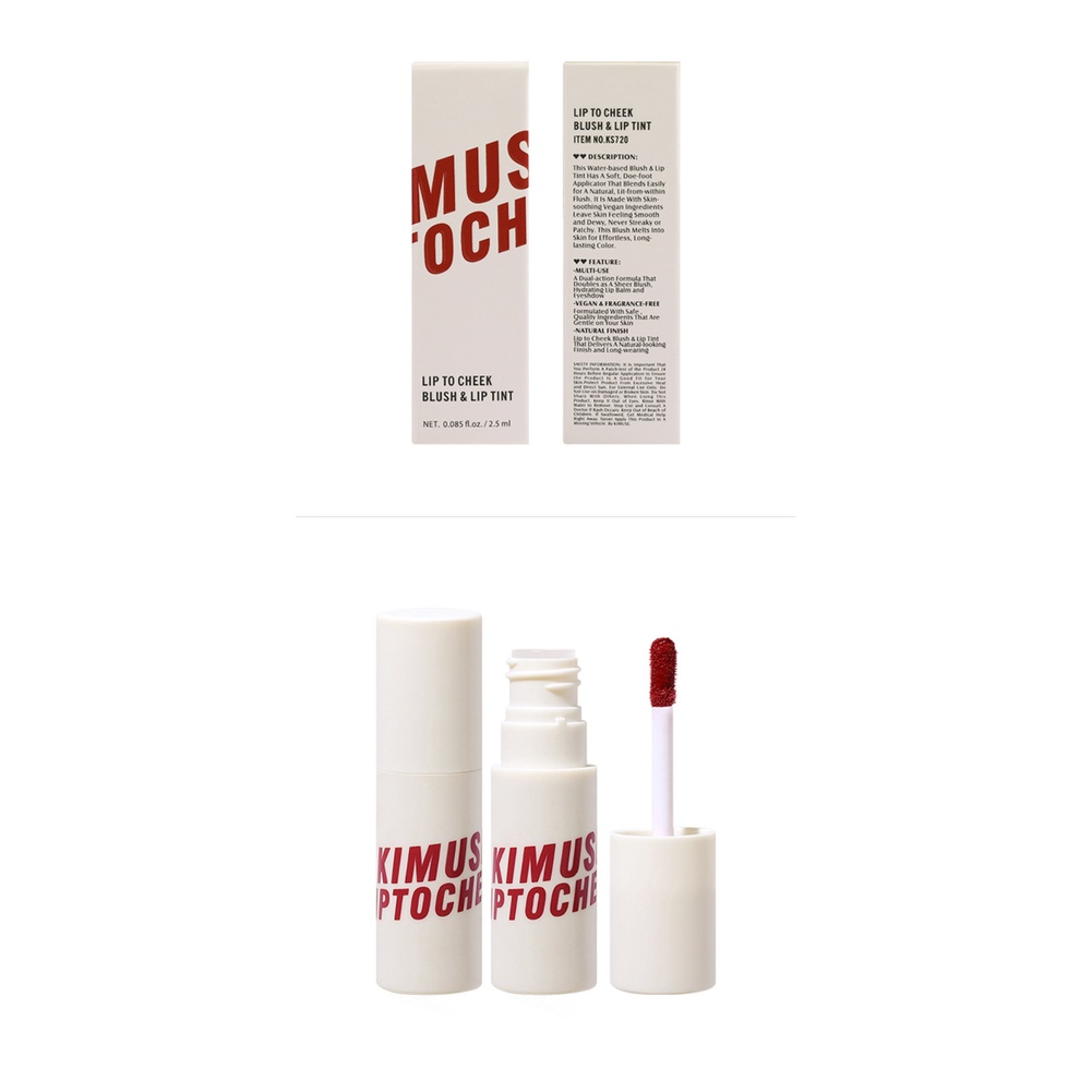 ✧Ready Stcok KIMUSE Son Môi Má Hồng Hai Công Dụng 6 Màu Son Môi Nhung Lì Dưỡng Ẩm Không Thấm Nước Chống Mồ Hôi Lâu Trôi Không Dính Dạng Cốc Son Bóng Trang Điểm Môi Cao Hơn