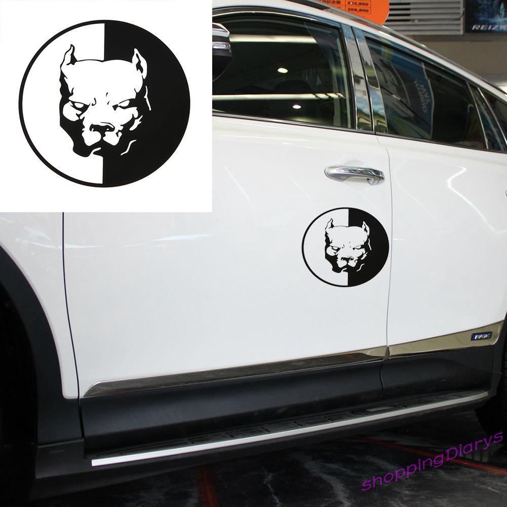 Decal Dán Trang Trí Hình Chó Pitbull