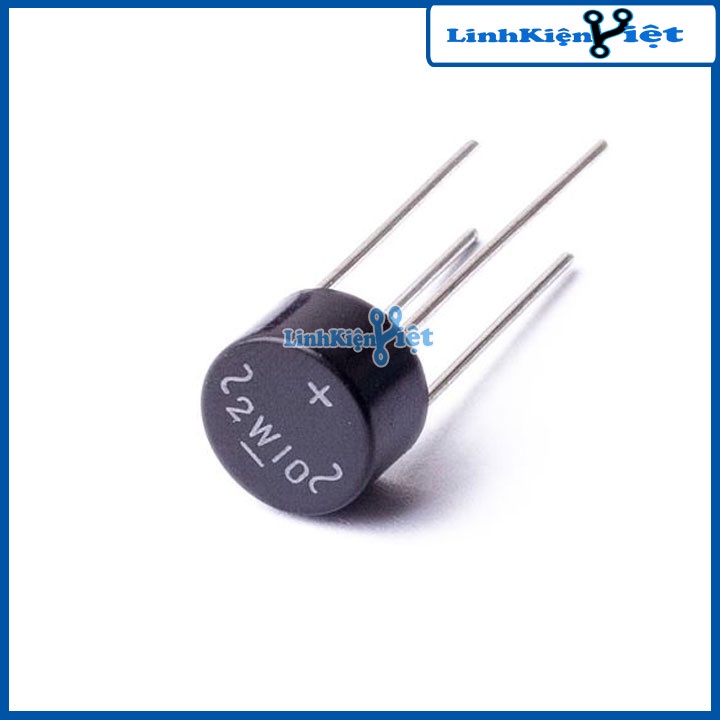 Diode cầu 2A 2W10 tròn chỉnh lưu dòng điện xoay chiều thành dòng một chiều