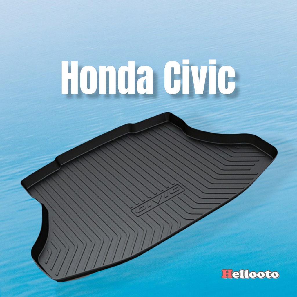 Lót Cốp Nhựa Xe Honda Civic 2007 đến 2012 Màu Đen Chất Liệu Nhựa TPO Dẻo Không Mùi Dễ Vệ Sinh Lau Rửa