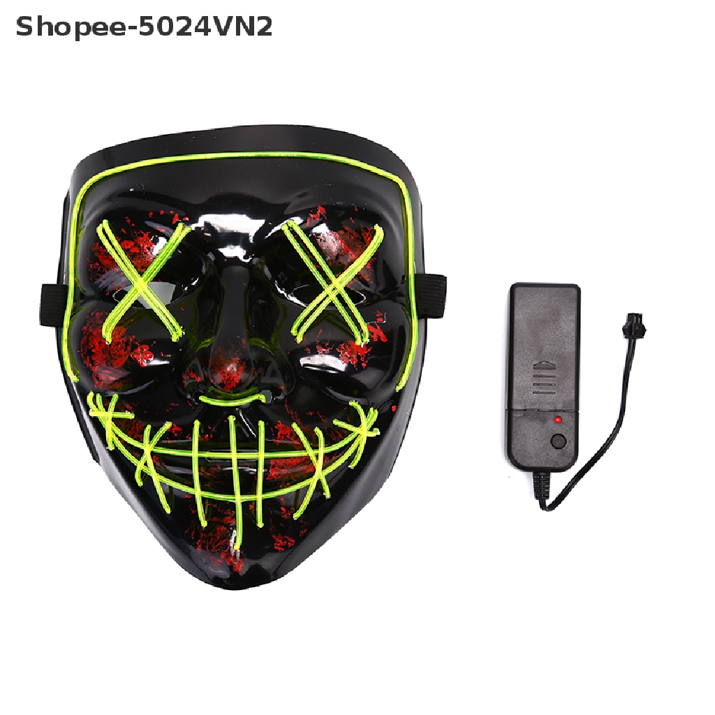 [Mới &amp; Halloween &amp; halloween] Mặt Nạ EL Có Dây Đèn LED Phát Sáng Cho Bữa Tiệc