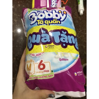 Tã dán Bobby size M 76 tặng 6 tã quần