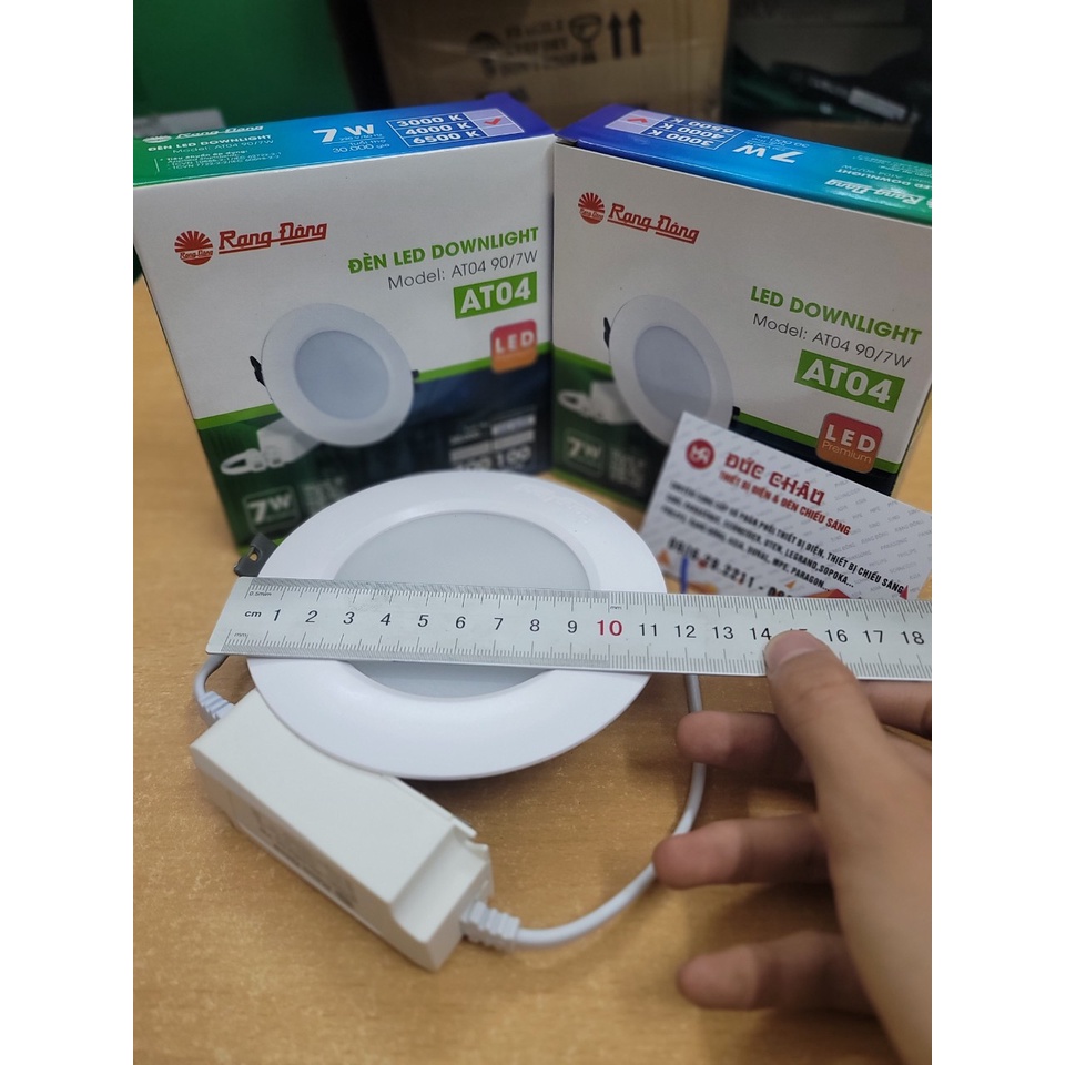 Đèn Led rạng đông 7W âm trần đổi 3 màu trắng/ vàng/ trung tính hàng chính hãng có bảo hành