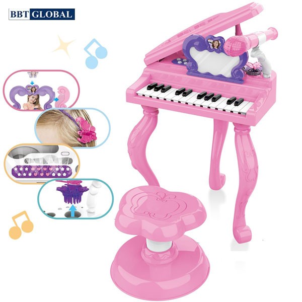 Đồ chơi đàn Piano kèm set trang điểm có ghế ngồi cho bé J93-01 BBT Global