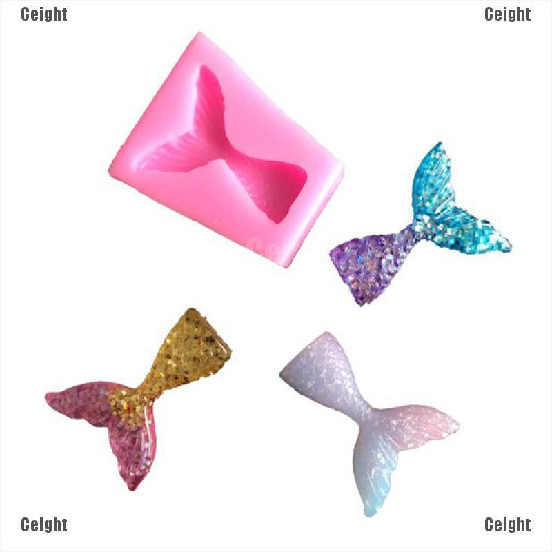 Khuôn silicone làm phụ kiện trang trí bánh hình đuôi cá dễ thương
