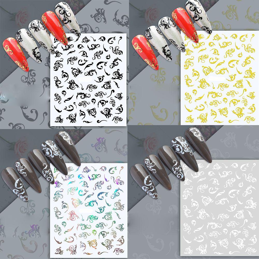 1 Tờ Nhãn Dán Trang Trí Móng Tay Nghệ Thuật Kiểu Retro DIY