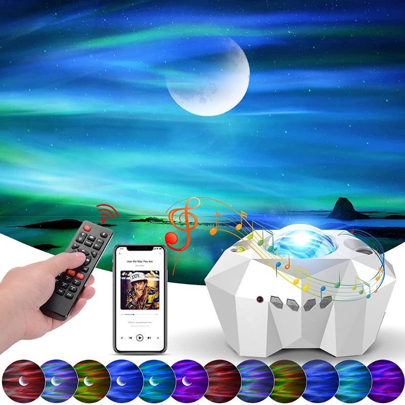 Đèn Chiếu Sao Cực Quang Thiên Hà / Decor / Mơ Màng / Chiếu Bầu Trời Sao Phòng Ngủ Bluetooth V6