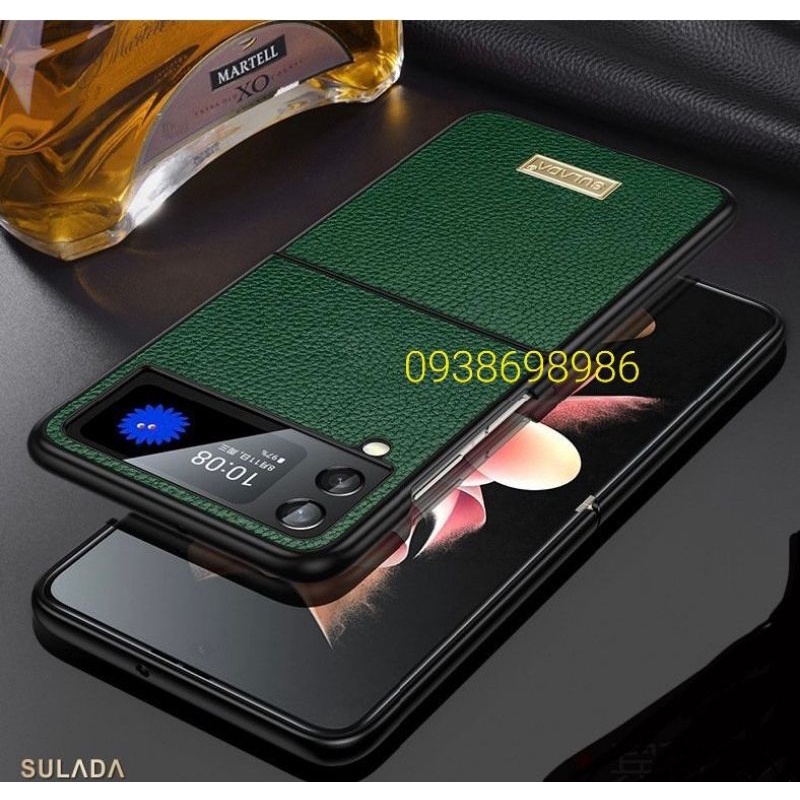 Ốp lưng da sần Samsung Z Flip 3 5G / Z FLIP3 chính hãng Sulada