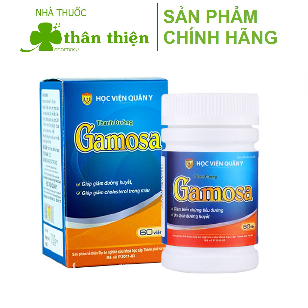 Thanh đường Gamosa HVQY- Hỗ trợ làm giảm cholesterol trong máu, giảm đường huyết (60 viên)