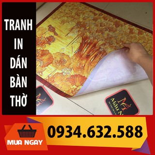 [ TRANH THỜ DÁN TƯỜNG ] - kt 61cmx81cm - Cây bồ đề - dán vách thờ, bàn thờ, tượng thờ tranh trúc chỉ in MÂU NI