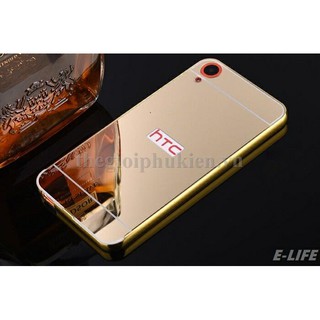 Ốp lưng tráng gương viền kim loại HTC Desire 820 bo tròn