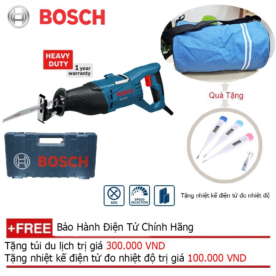 Máy Cưa kiếm Bosch GSA 1100 E + Quà tặng áo mưa